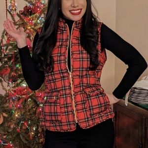 Plaid Puffer Vest